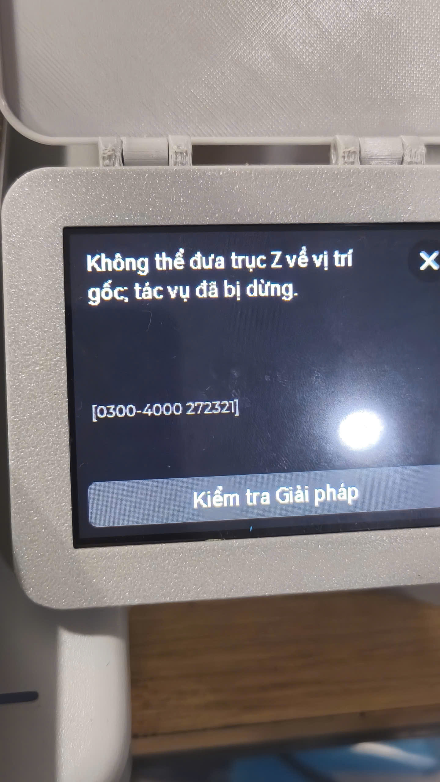 không thể đưa trục z về vị trí gốc máy in 3d Bambulab a1 (0300-4000 110144) - Unable to return the Z-axis to the A1 home position